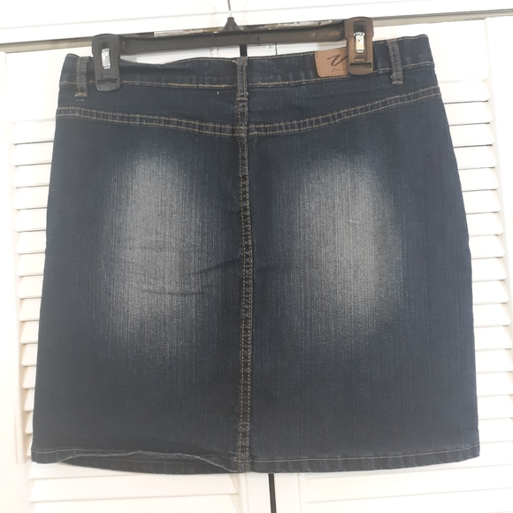 Vigoss distressed jean skirt denim sz 9 *C7 - Picture 3 of 4